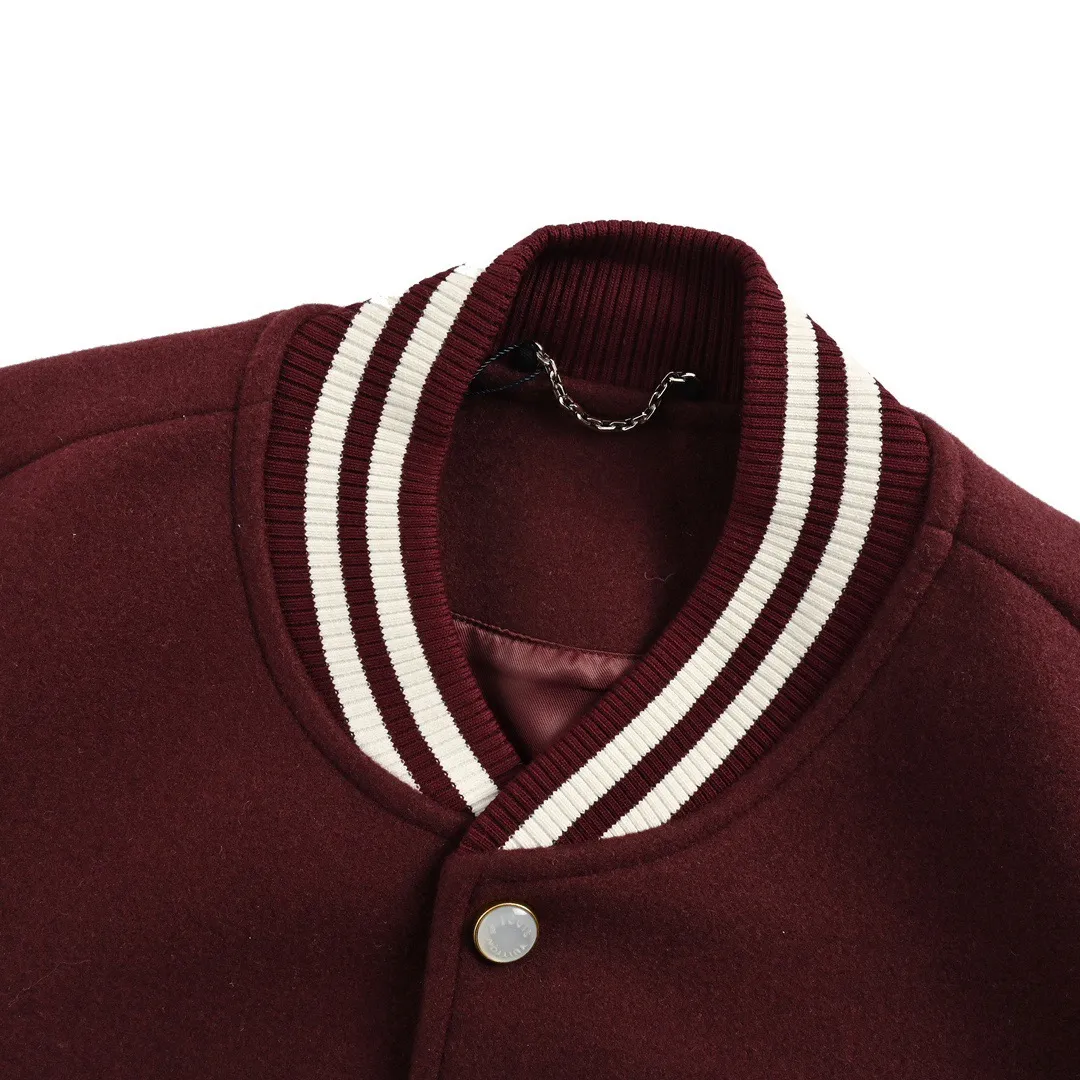 Louis Vuitton 24Fw embroidered logo jersey baseball jacket